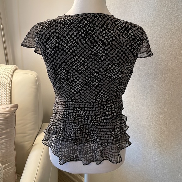 INC Petite Women’s Black & White Short Sleeve Top - 6P - Picture 5 of 7